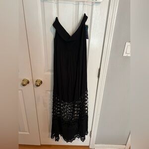 Justify Black Crochet Maxi Dress